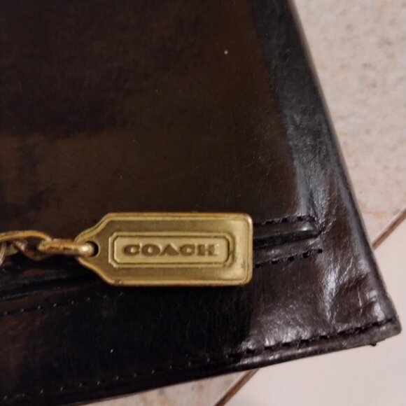 BLACK COACH TRIFOLD WALLET - Picture 2 of 10